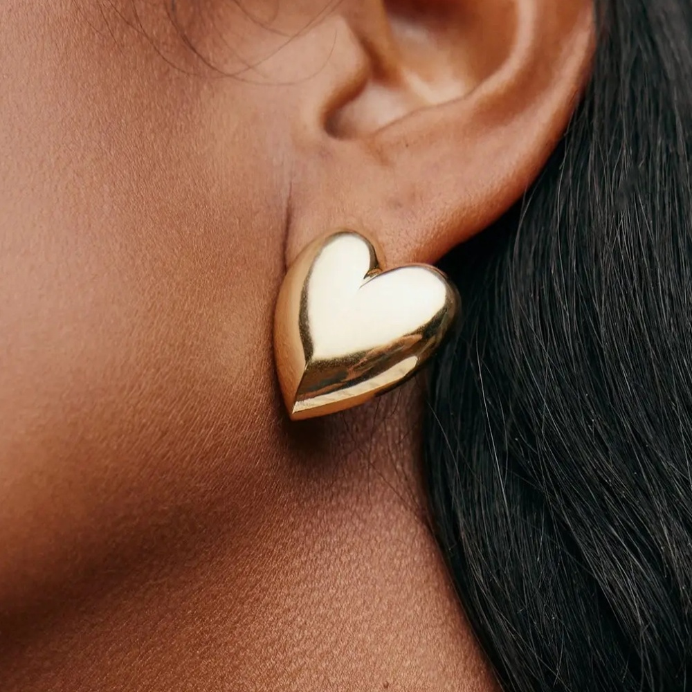 Jennifer Fisher Small Puffy Heart Earrings NWT